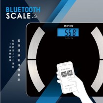 【KINYO】藍牙健康管理體重/體脂計-黑(DS-6590)